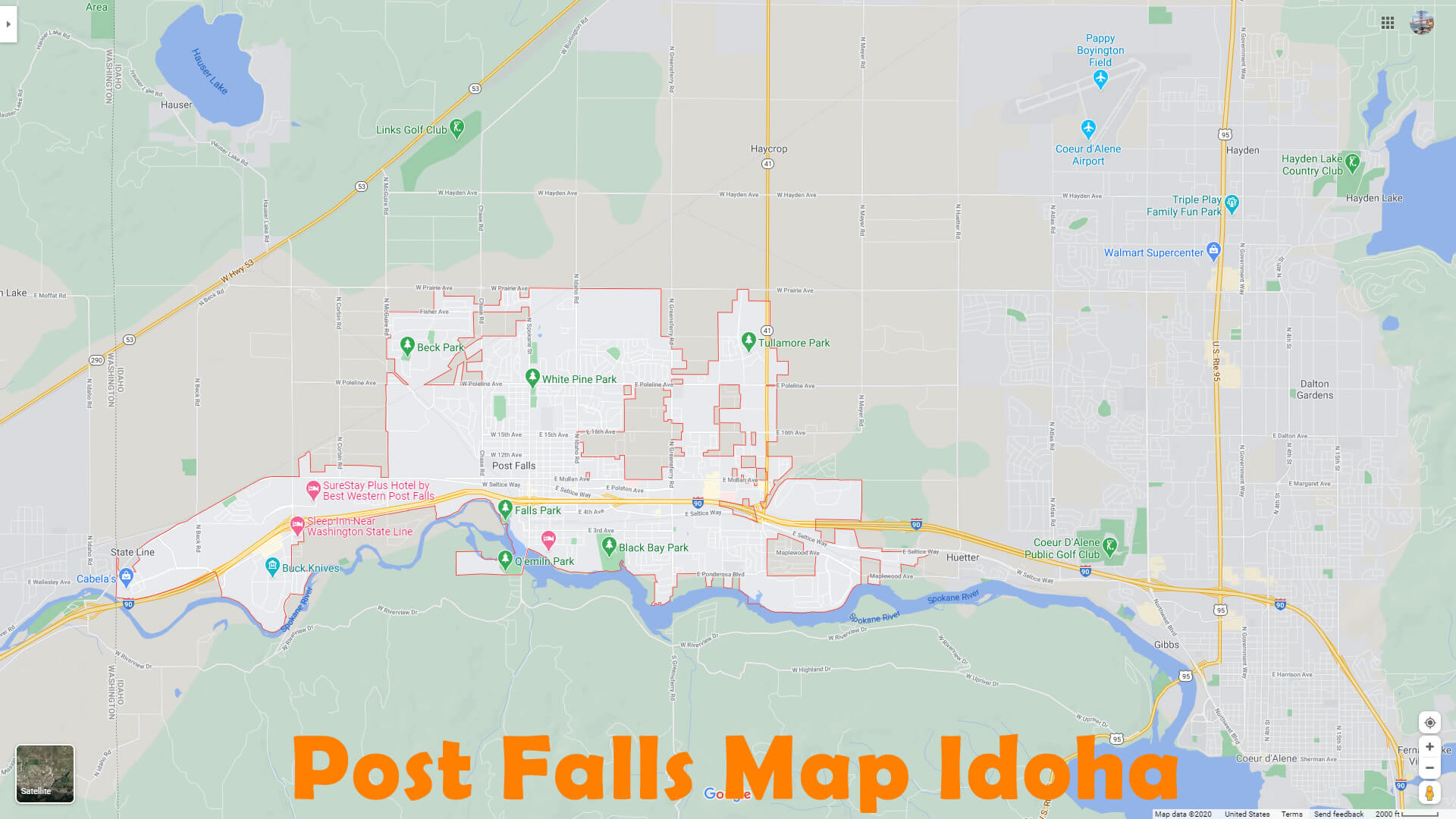 Post Falls Carte Idoha